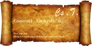Csernai Tankréd névjegykártya